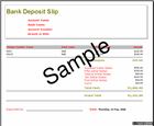 Bank deposit slip
